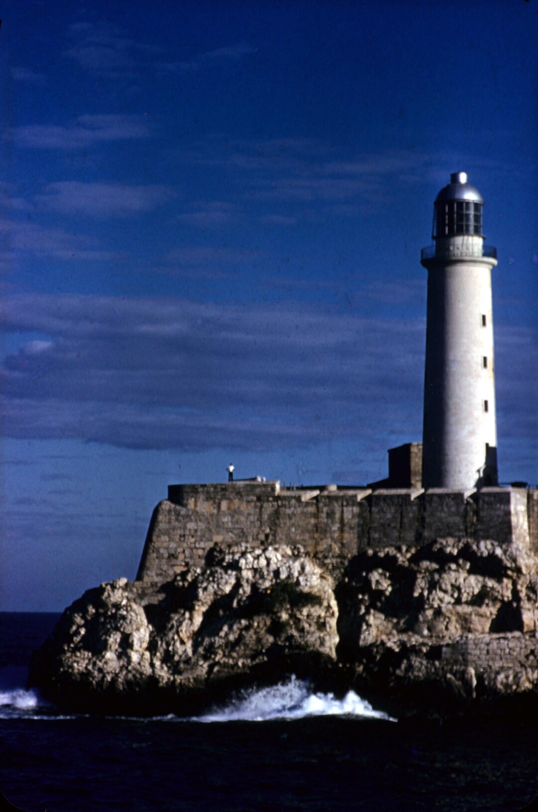 CUBA Closeup of Lighthouse and Colonial Morro Castle Havana 1960s Art ...