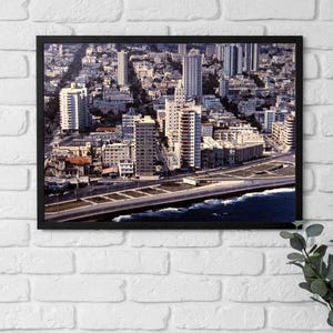 Framed Canvas Cuba, Aerial View of Havana, Classic Cuban Skyline, Historic Seaside Architecture, Malecón Wall Art, Home Office Decor