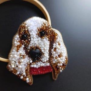 Custom Embroidered Dog Brooch - Unique Gift for Dog Lovers Pet from Photo Realistic Dog Portrait Brooch Pet Memorial Gift Dog Mom Gift