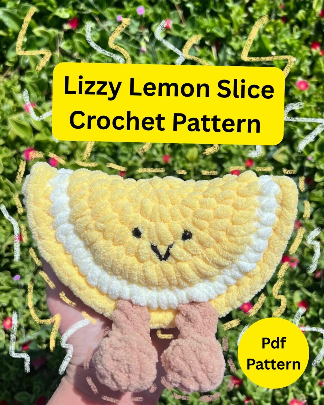 Jellycat Inspired Clemont Lemon Slice Crochet Pattern (PDF) - Etsy UK