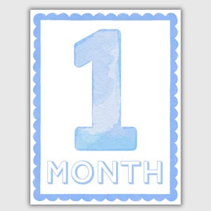 Printable Milestone Cards, Baby Month Milestones, Baby Boy, Baby’s first year milestones, Baby Month Cards, Baby Photo Cards, Baby blue