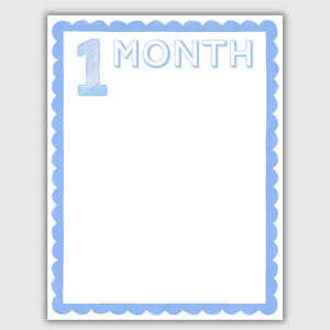 Printable Milestone Photo Cards, Baby Month Milestones, Baby Boy, Baby’s first year, Baby Months Banner, Baby Photo Banner