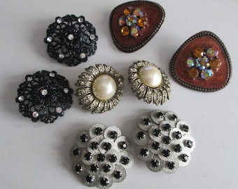 Vintage Clip Earring Collection, Glam Earrings for Mom, Mother's Day Gift