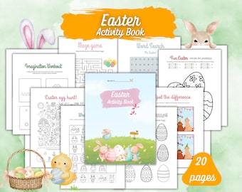 Printable Easter Activities for kids Instant Download Ready to Print Easter Activities Find the hidden egg Coloring Pages Easter Bunny