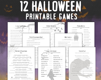 Halloween Printable Party Games - Halloween Games - Party Printable Games - Halloween Games Adults - Printable Party Games - Office Games