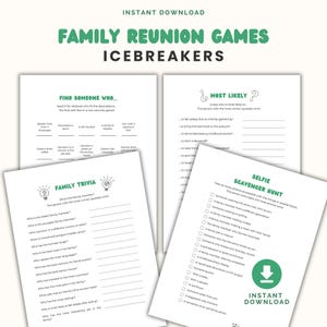 Icebreaker Games Printable Conversation Starters Icebreaker Get To Know You Games for Group Get Together Party Mingle Games Family Games