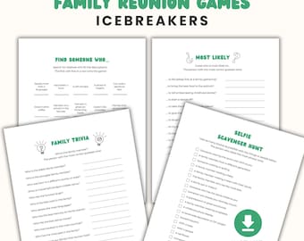 Icebreaker Games Printable Conversation Starters Icebreaker Get To Know You Games for Group Get Together Party Mingle Games Family Games