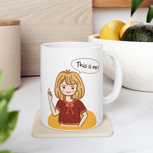 Ceramic Mug - Cute cartoon character for unique Gift
