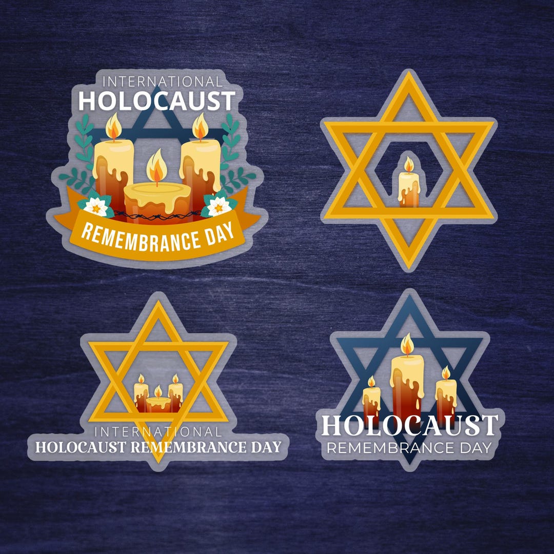 Holocaust Remembrance Sticker, Jewish Memorial Sticker, Genocide ...
