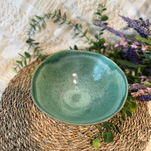 Handmade Sea-Green Ceramic Bowl