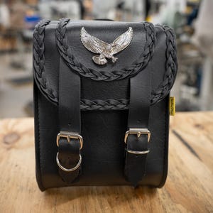 Willie & Max Black Magic Series Sissy Bar Bag. Handcrafted in the USA. Limited Lifetime Warranty