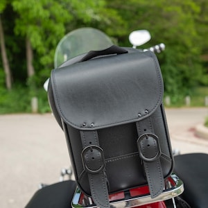 Willie & Max Black Jack Motorcycle Sissy Bar Bag. Handcrafted in the USA. Limited Lifetime Warranty