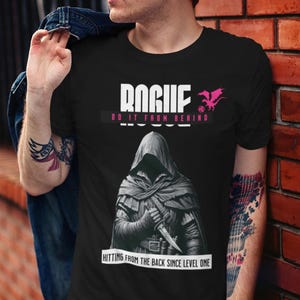 Rogue Class Tabletop Rollenspiel Shirt, D&D Shirt, RPG Shirts, D&D T-shirt, Rollenspiel Charakter Shirt, RPG Gamer Shirt, lustiges D&D Mönch Shirt