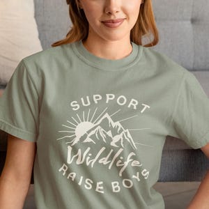 Support Wildlife Raise T-shirt jongens, mama-shirt, moeder shirts, shirt moeder, mama shirt, shirts voor moeder, Moederdagcadeau, shirt coole moeder,