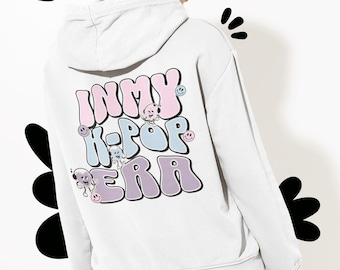 I min K-pop-era luvtröja, i min K-pop-era luvtröja, Kpop-present, Kpop-tröja, Sydkorea-tröja, K-pop-tröja, koreansk skjorta, K-mode