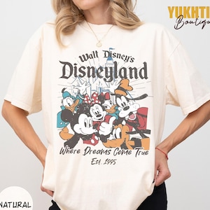 Retro Walt Disney&#39;s Disneyland Shirt, Disney Where Dreams Come True Shirt, Mickey and Friends Shirt, Disney Family Trip, Magic Kingdom Shirt