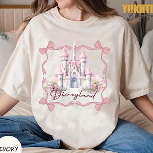 Comfort Colors Coquette Bow Disney Castle Shirt, Magic Kingdom Girly Trip Tee, Disneyland Birthday Girl Shirt, Cute Disney Vacay Shirt