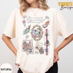 Camiseta Ohana de Lilo y Stitch, camiseta familiar Disney, linda camiseta hawaiana, camiseta de vacaciones a juego, regalo para los amantes de Disney.