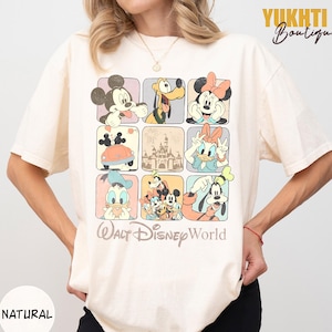Retro Walt Disneyworld Shirt, Vintage Disney Mickey and Friends Shirt, Disney Family Vacation Shirt, Disney Trip 2025 Shirt,Mickey Mouse Tee
