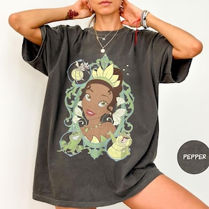 Retro Princess Tiana Shirts, The Princess and the Frog Tee, Disney Princess Tiana Graphic Tee, Comfort Colors Ivory Shirt, Magic Kingdom Tee