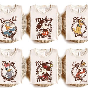 Retro Mickey and Friends Shirt, Checkered Disney Shirt, Retro Disney Trip Shirt, Disney Group Shirt, Disney Family Vacation Tee, Disney Gift