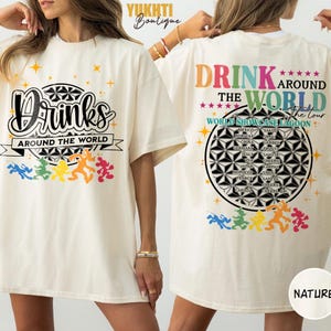 Vintage Disney Epcot World Tour Shirts, Drink Around The World Shirt, Disneyworld Family Matching Shirt, Epcot Drink Around The World Shirts