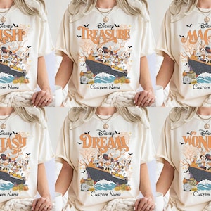 Personalized Mickey & Friends Halloween on the High Seas Shirt, Disney Cruise Line Halloween Family Vacation 2025, Halloween Cruise Trip Tee