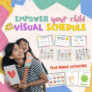 Visueller Stundenplan für Kinder mit Kindern | Autismus Routine Diagramm | Druckbare Aufgaben für Struktur & Selbstständigkeit