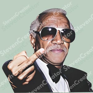 Fred Sanford Middle Finger PNG, Vintage Funny Graphic Design, Sanford and Son Inspired Digital Download, Bold Humor Art
