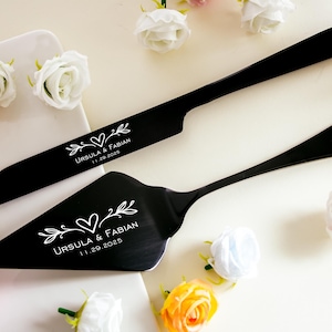 Personalized Cake Cutting Serving, Wedding Engraved Cake Server Knife, Wedding Keepsake Ceremony Gift, Bridal Pastry Set