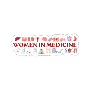 Adesivo Donne in Medicina – Adesivo per laptop e bottiglia d'acqua, Pre-Medicina, Pre-Infermieristica, Pre-PA/NP immagine 1