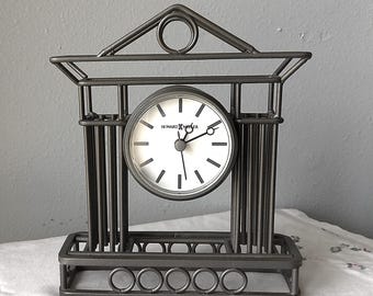 Herman Miller Industrial Metal Mantle Tabletop Clock