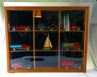 Tri-Ang Minic Wind-Up Car & Truck Set: Vintage Made in England Full Display Antique Toys Antique model cars Model Car Lovers Christmas Gift