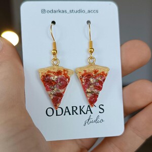 Miniature Pizza Charm Earrings – Handmade from Polymer Clay | Food-Inspired Jewelry | Fun Gift for Niece, Friend, or Pizza Lover