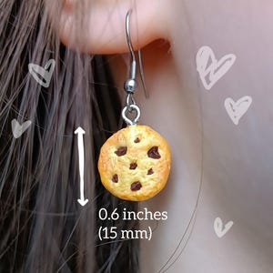 Cute handmade cookie earrings made from polymer clay Gift for her / gift for daughter /gift for a foodie / food-inspired jewelry