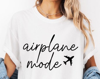 Comfort Colors Airplane Mode Shirt, Airplane Shirt, Travel Shirt, Gift for Traveler, Airplane Mode, Vacation Trip Shirts, Vacay Mode Shirts