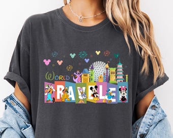 Comfort Colors World Traveler Shirt, Disney Family Vacation Shirt, Disney World Traveler T-Shirt, Disney World Trip Tee, Disney Vacation Tee