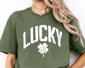 Chemise rétro porte-bonheur trèfle à 4 feuilles, chemise trèfle à quatre feuilles, t-shirt de la Saint-Patrick, t-shirt de la Saint-Patrick, jolie chemise de la Saint-Patrick 2026, chemise trèfle