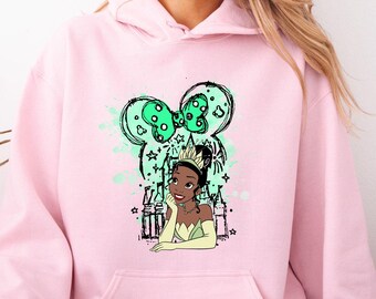 Custom Disney Princess Sweatshirt, Disney Princess Birthday Hoodie, Watercolor Disney Princess , Princess Matching Tee, Tiana, Ariel Shirts