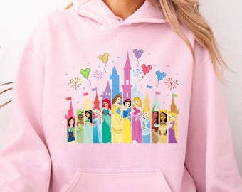 Disney Princess Castle Sweatshirt, Disney Vacation Hoodie, Princess Shirt, Disney Castle Tee, Princess Birthday Gift, Princess Girl Shirt