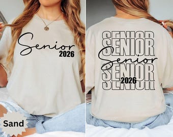 Senior 2026 Shirt, Graduation 2026 Shirt, Graduation Gift, Back and Front Senior 2026 Shirt, Class of 2026 Tee, High School Graduation shirt