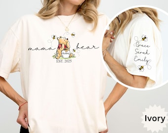 Comfort Colors Mama Bear Shirt: Personalized Winnie the Pooh Tee