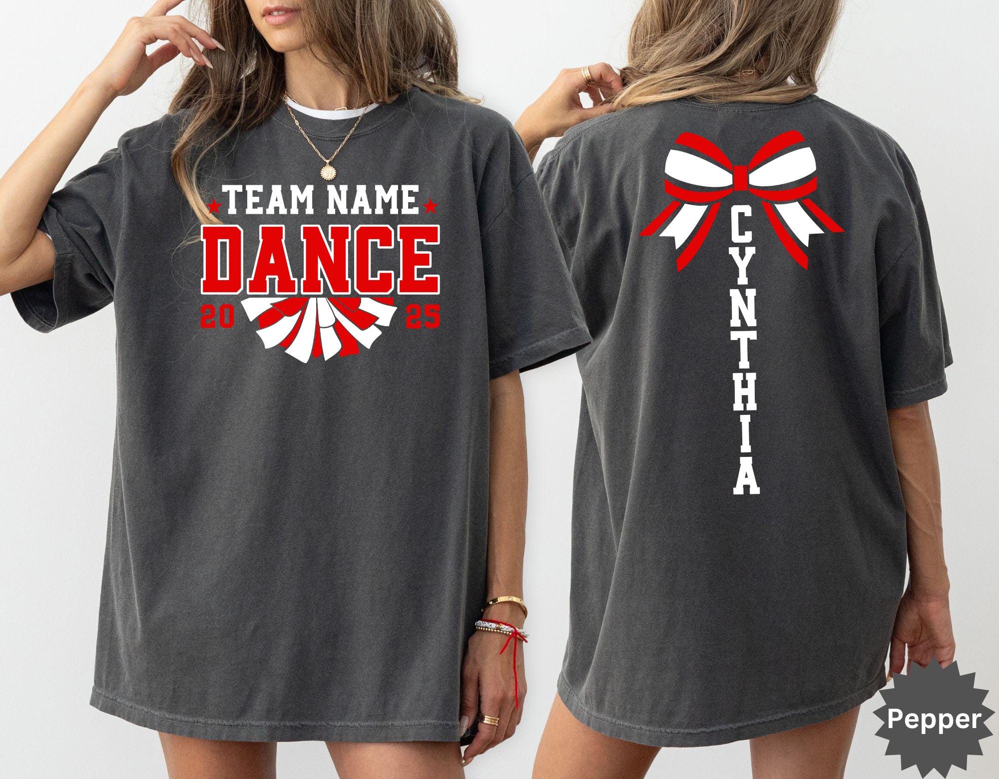 Comfort Colors Custom Dance Mom shirt, Personalized Gift For Dance, Dance Mom shirt, Custom Named Dance Team Shirt, Dance Competition shirt