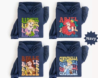 Disney Princess Squad Sweatshirt, Princess Birthday Group Hoodie, Disney Girls Trip Shirt, Elsa Shirt, Belle Shirt, Cinderella, Ariel Shirts