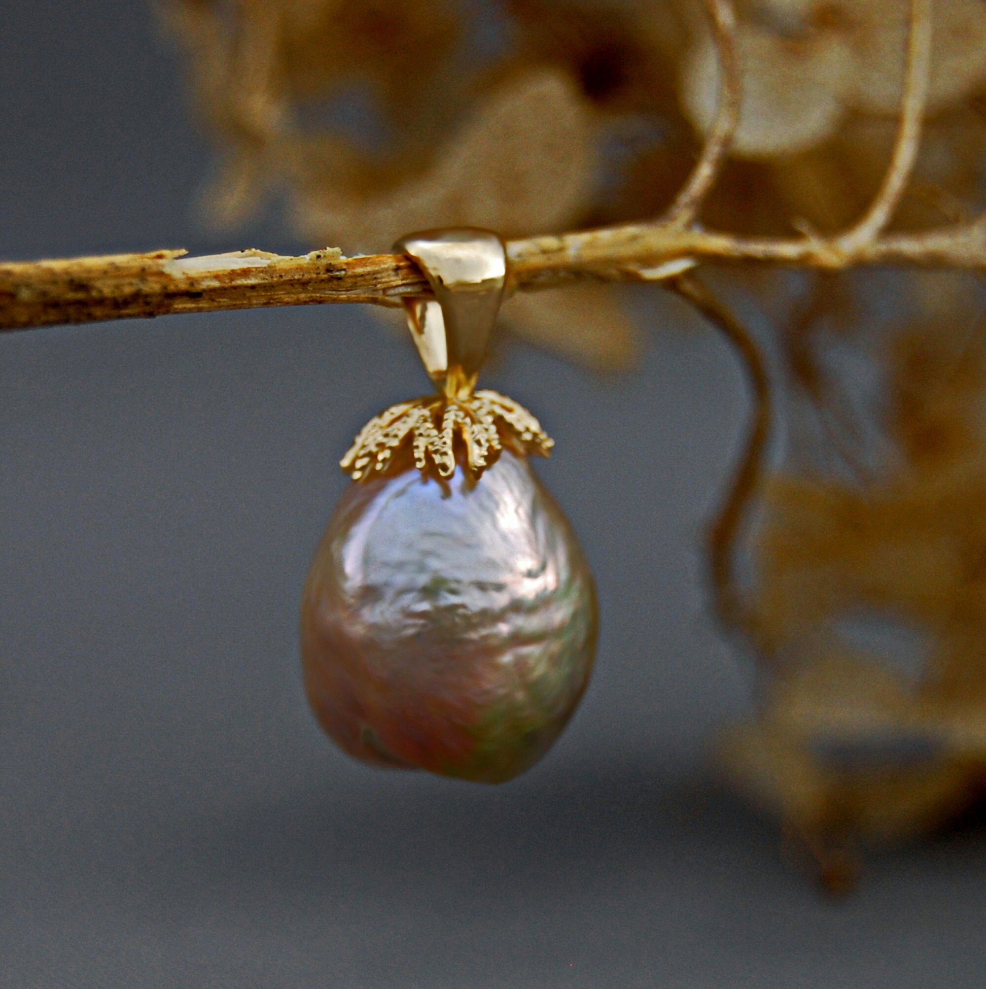 Audra Rose Striking and Rare Nucleated Freshwater Pearl Etsy