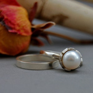 Evlin W. - Custom Made Pearl Ring in silver, gold or platinum, FREE SHIP US