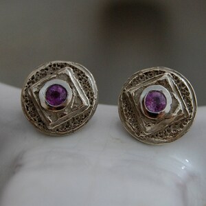 Yori Handmade Lilac Scapolite Stud Earrings image 3