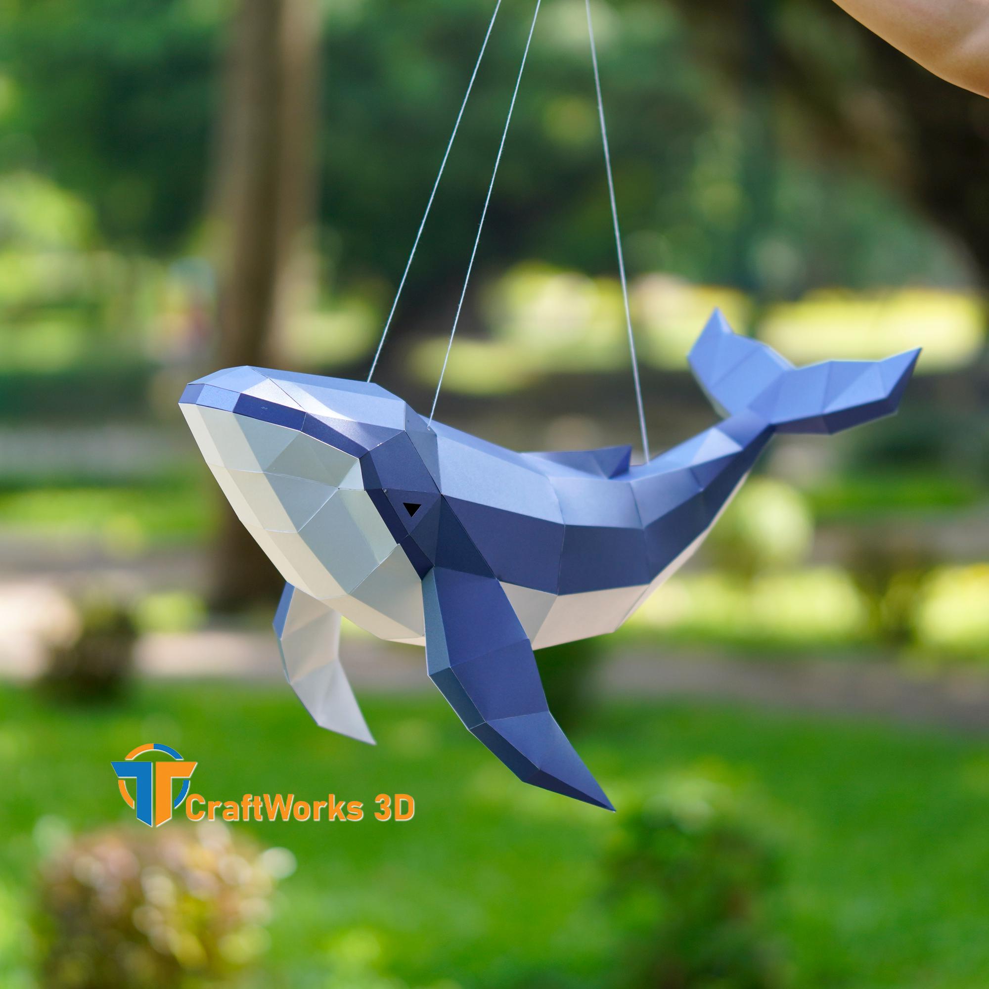 3D Humpback Whale Papercraft PDF SVG Template – Low Poly Baleia  Model Sculpture for Home Decor - 3D Cardstock SVG for Cricut Project