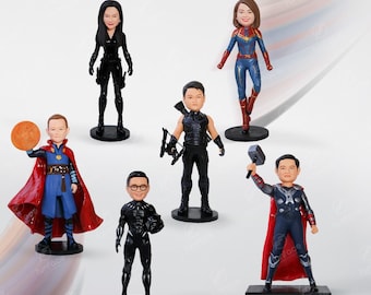 Custom Superhero Resin Figurine, Personalized 3D Statue