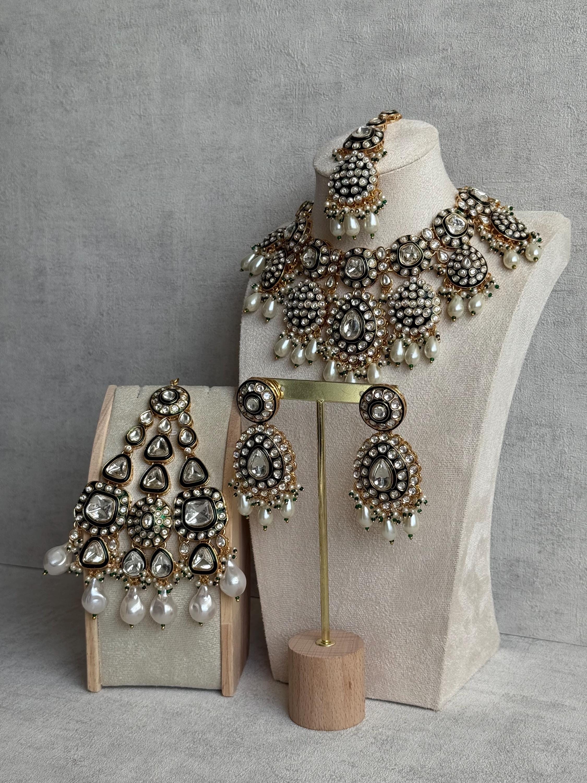 Ayura Designs Ayesha Indian Kundan Jewelry Set, Bollywood Style
